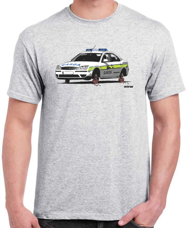 Garda Car (5 Oh!) T-shirt (Ash Grey) - Image 2