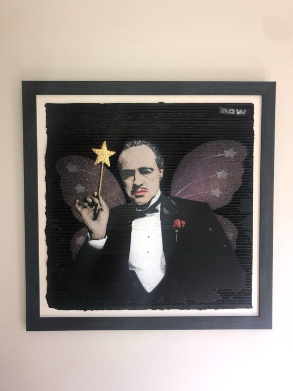 Fairy Godfather Up-Cycled Cardboard (Framed)