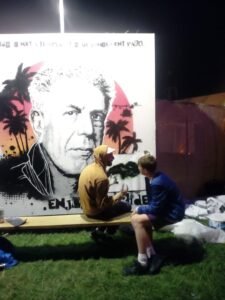 Anthony Bourdain live painting at Electric Picnic 2018