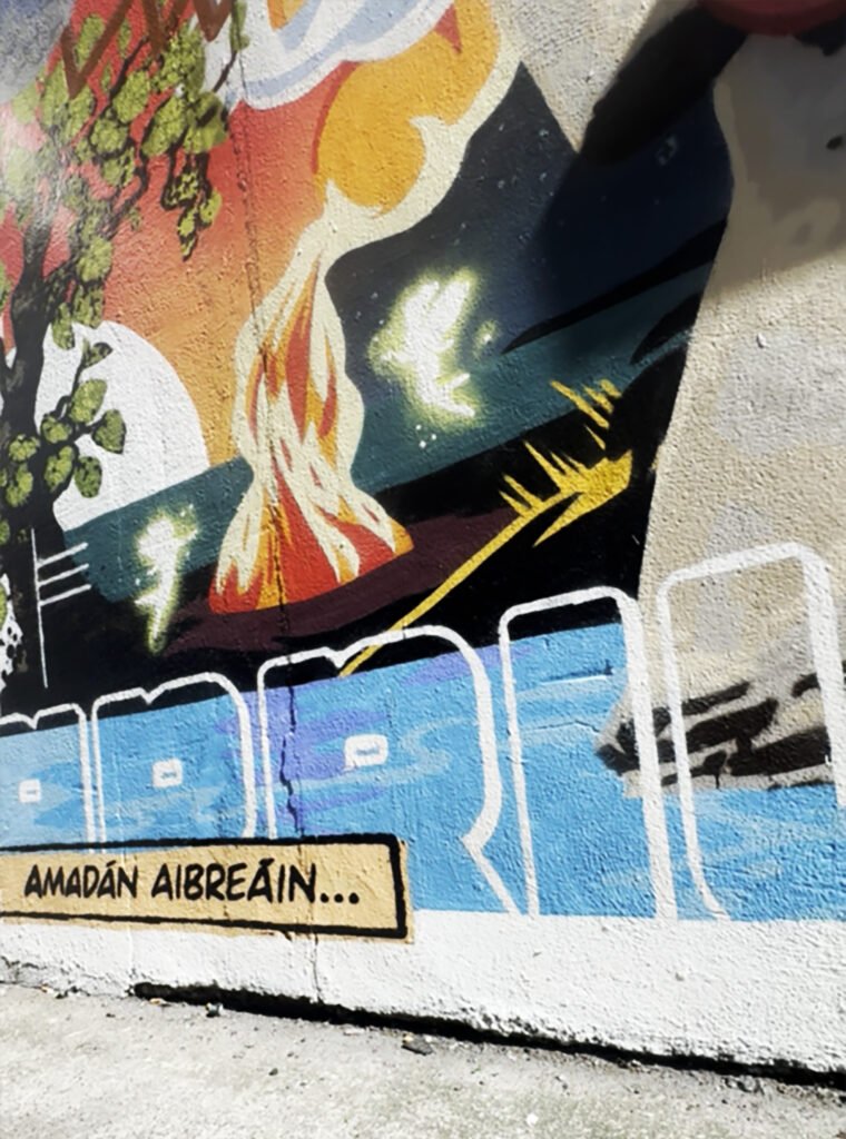 April Mural" Installment of the calendar series continues a year-long exploration of Celtic and Roman traditions, focusing on the history, mythology, and cultural practices associated with each calendar month.